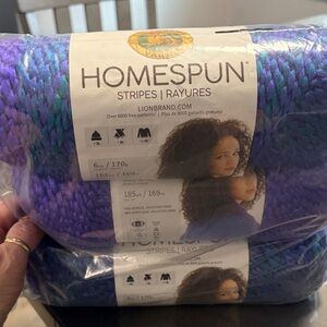 Homespun Stripes Chunky Throw Yarn Petunia stripes -this is for all three